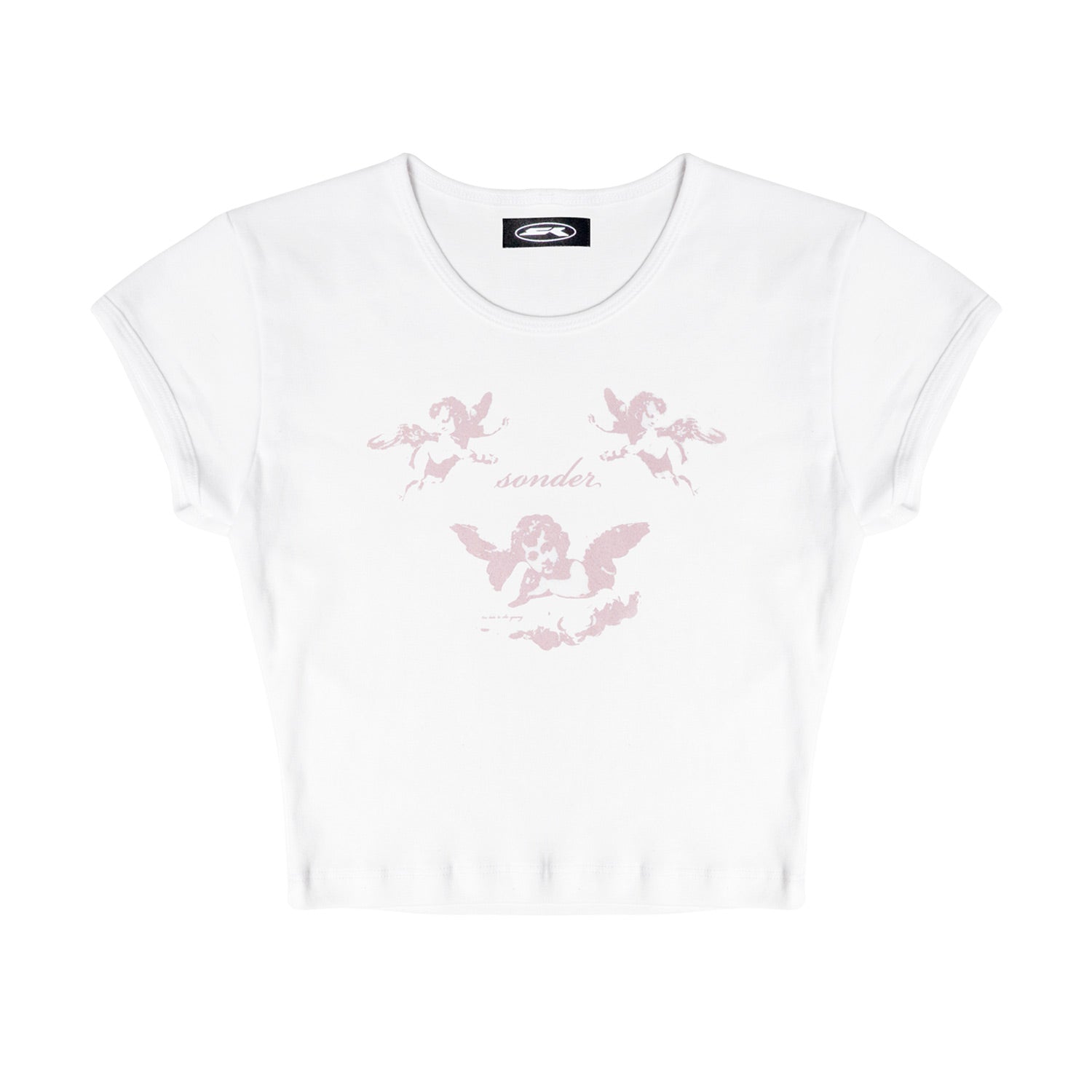 9090 Dot Cropped Tee White ホワイト 9090 Dot Cropped Tee White