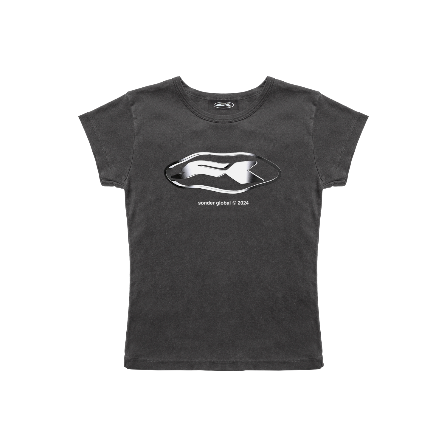 Chrome SR Logo Baby Tee Vintage Black – SonderGlobal