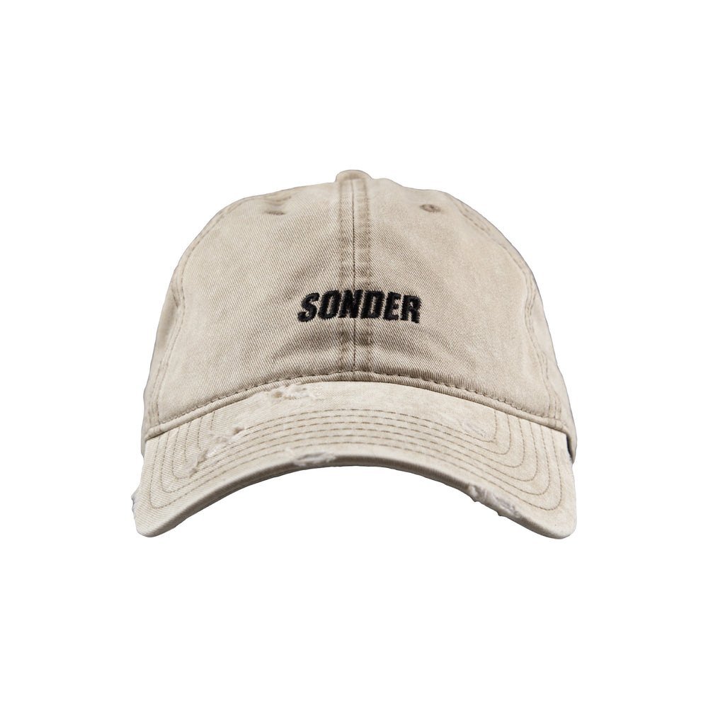 Classic Logo Hat Distressed - Khaki/Black