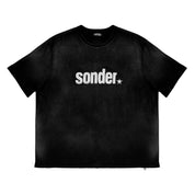 Washed Black Sonder Logo T-Shirt